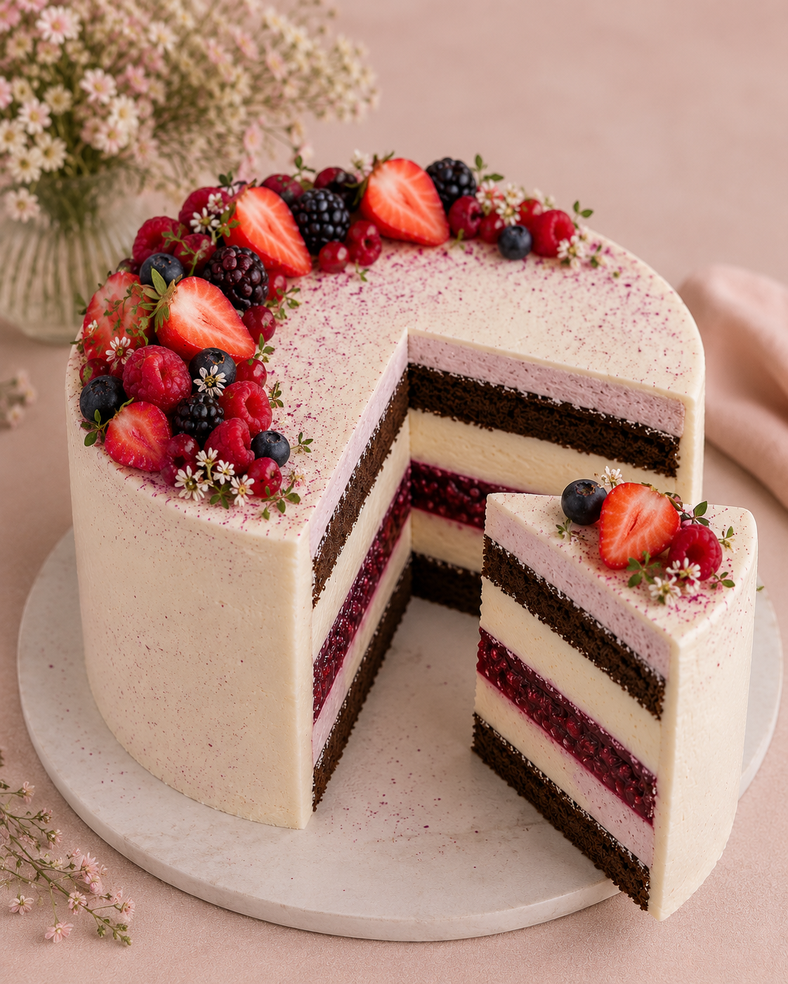 Tort Entremet Fructe de Padure – kg