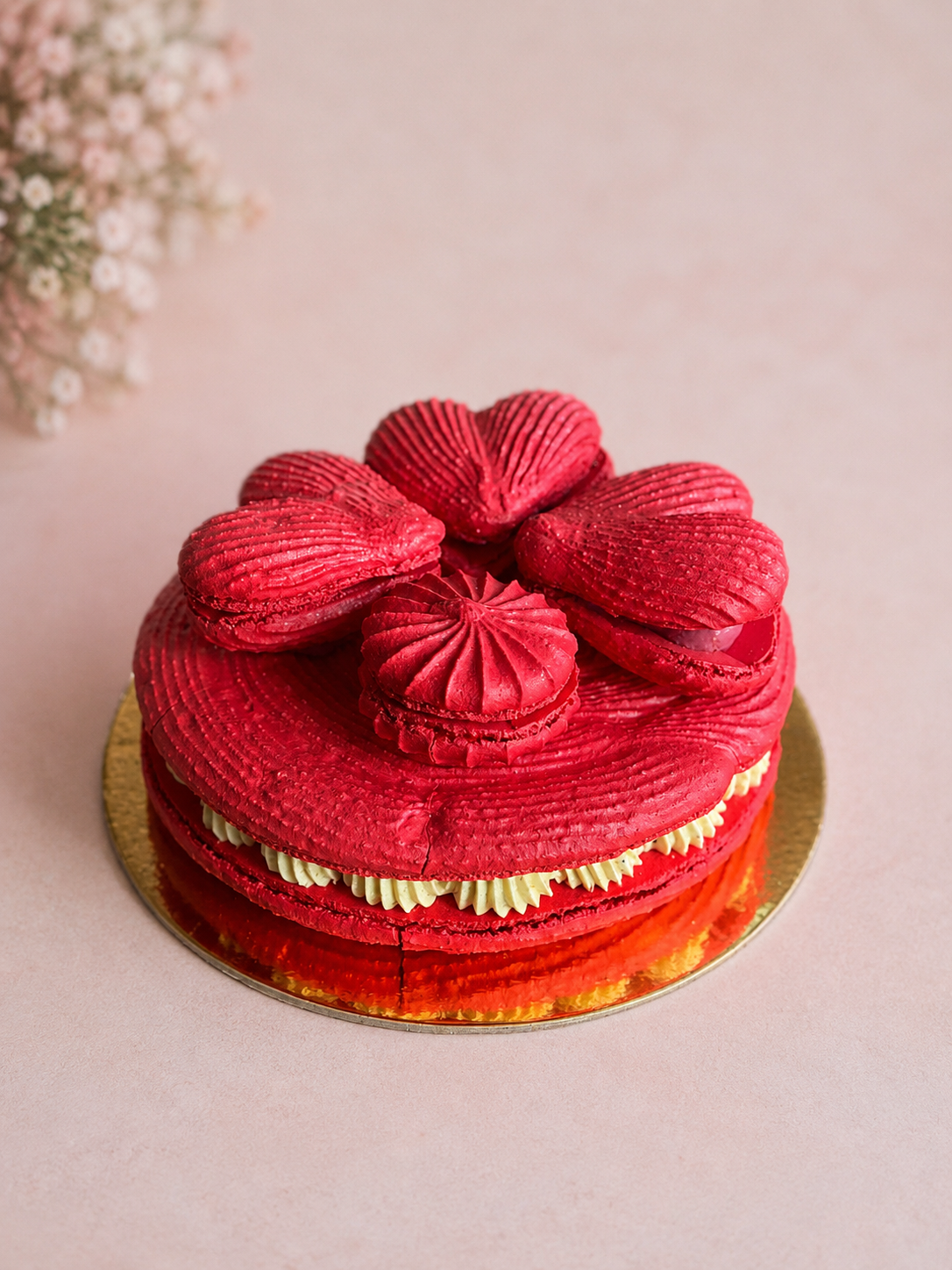 Tort Macarons Namelaka Fistic & Jeleu Zmeura – kg